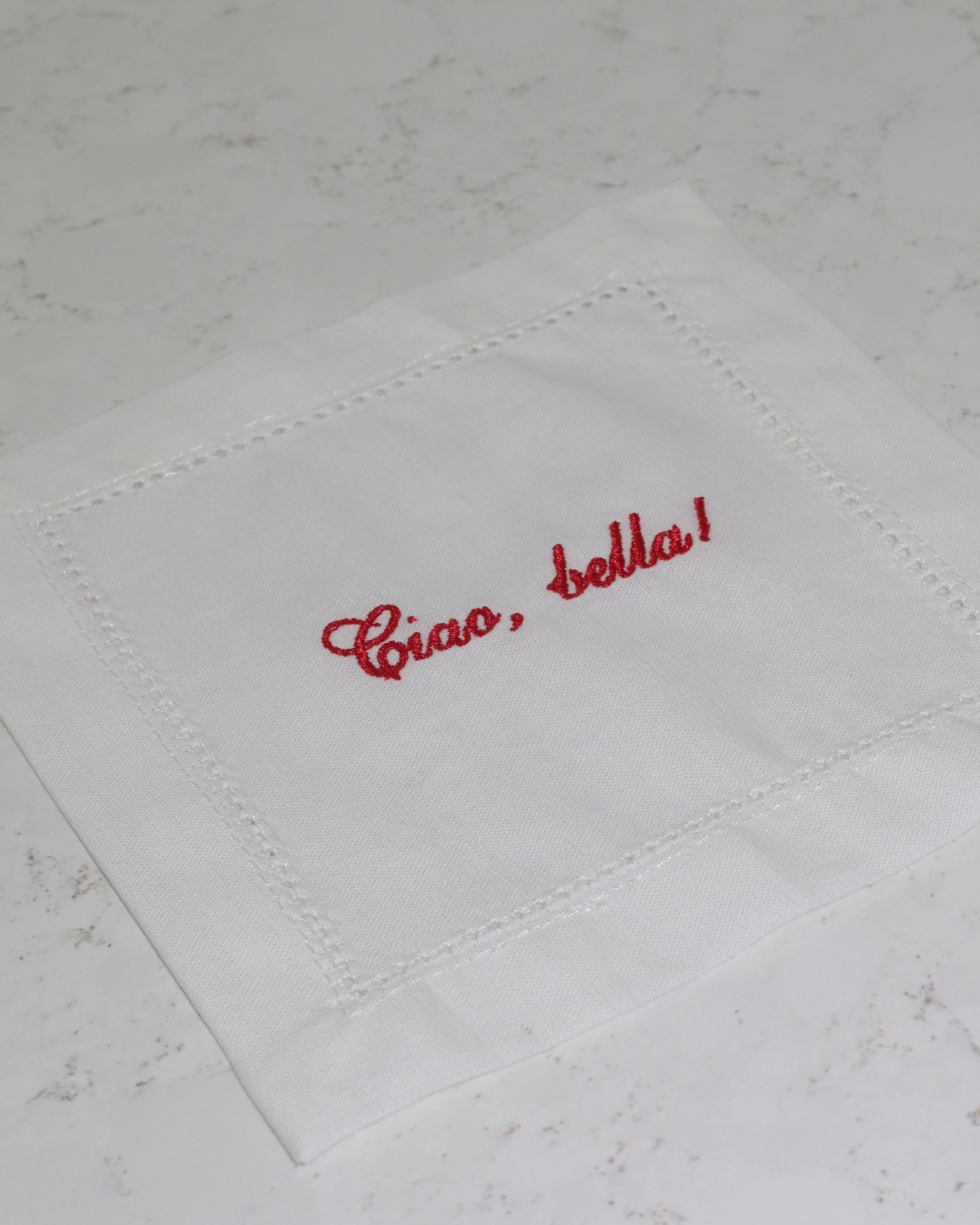 100% Linen Cocktail Napkin Coasters - Set of 4