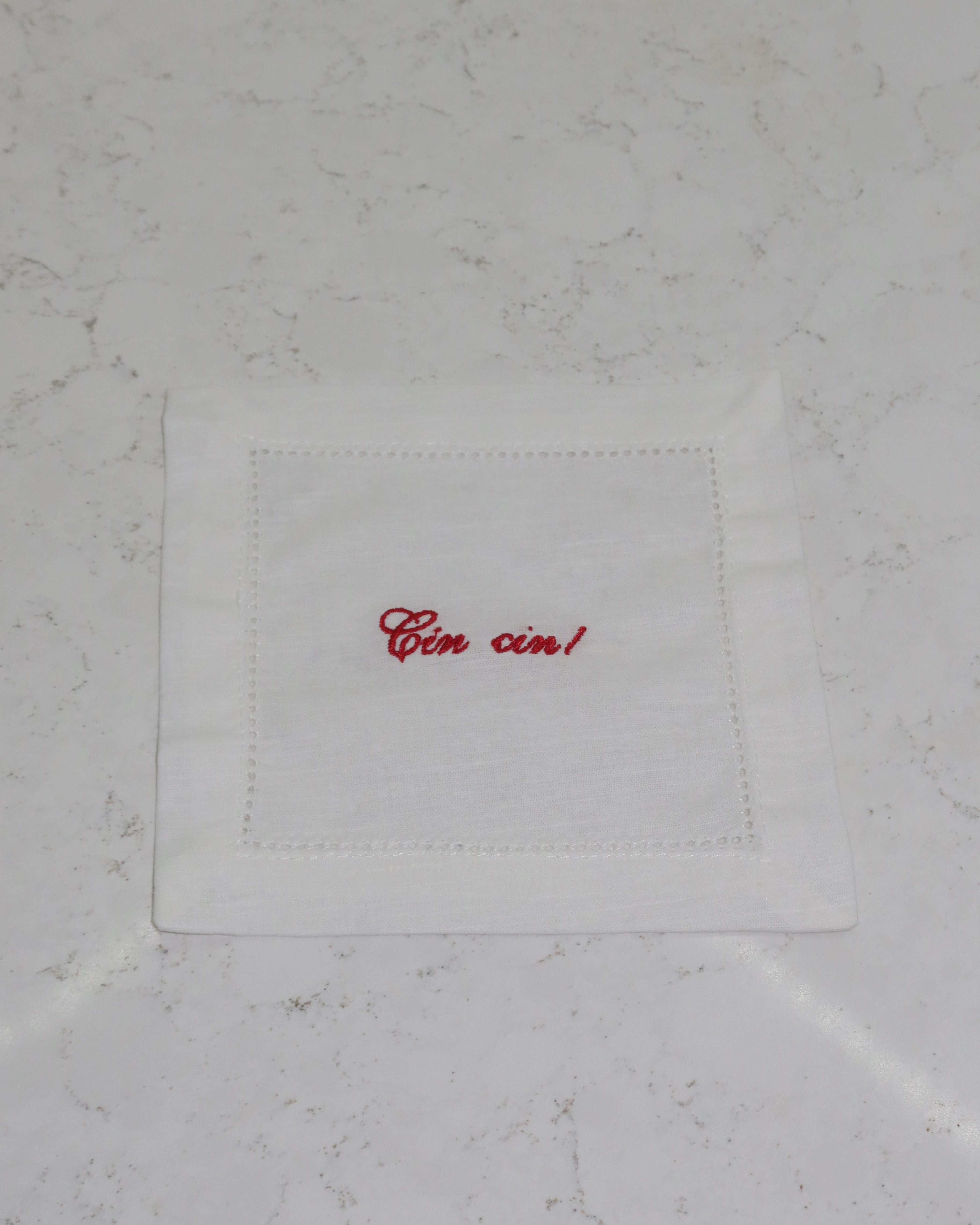 100% Linen Cocktail Napkin Coasters - Set of 4
