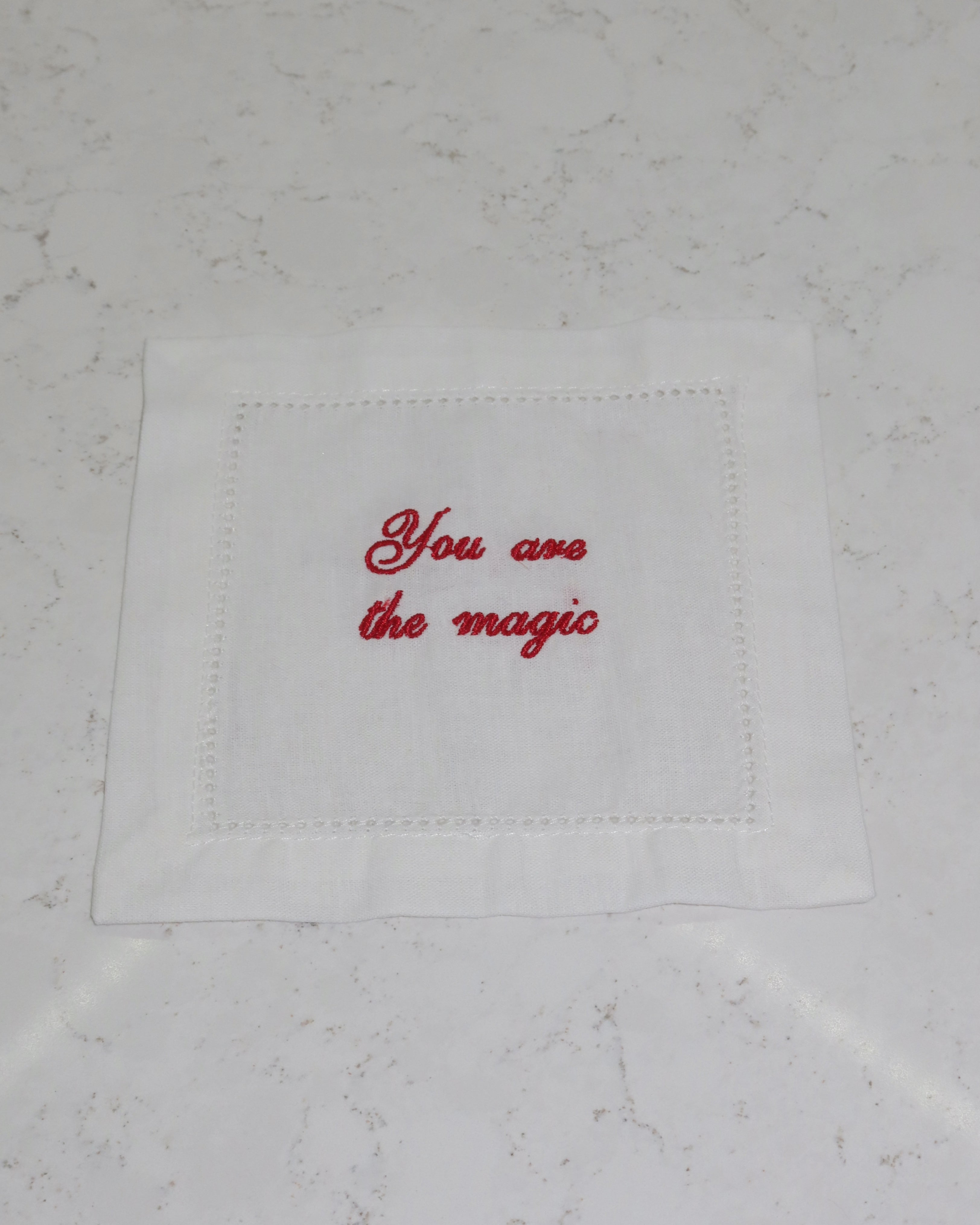 100% Linen Cocktail Napkin Coasters - Set of 4