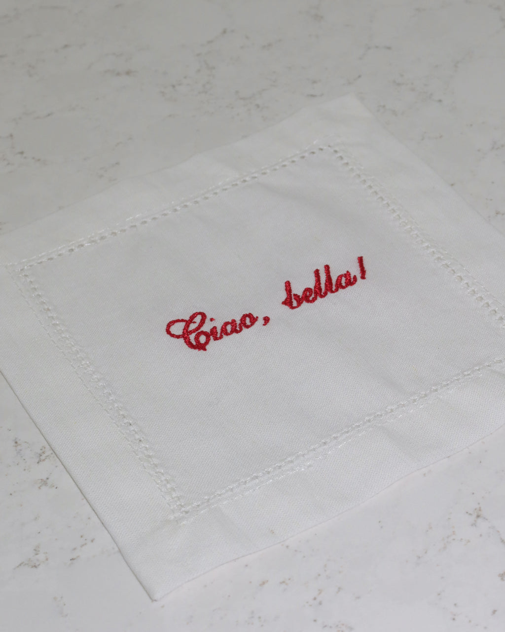 100% Linen Cocktail Napkin Coasters - Set of 4