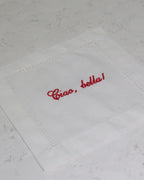 100% Linen Cocktail Napkin Coasters - Set of 4