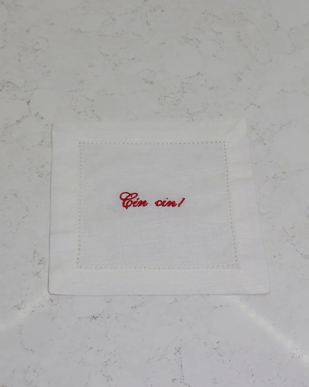 100% Linen Cocktail Napkin Coasters - Set of 4